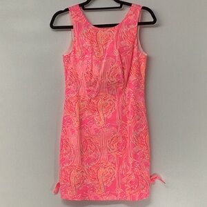 Lilly Pulitzer Mila Shift Tappin It Back Sleeveless Dress Flamingos Vibrant